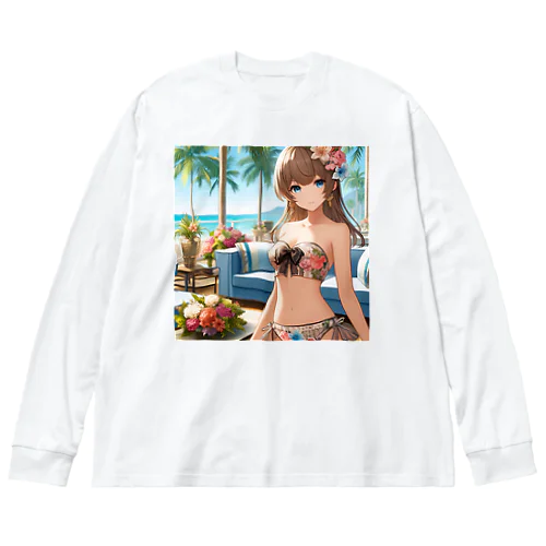 海と南国と水着と　夏休み Big Long Sleeve T-Shirt