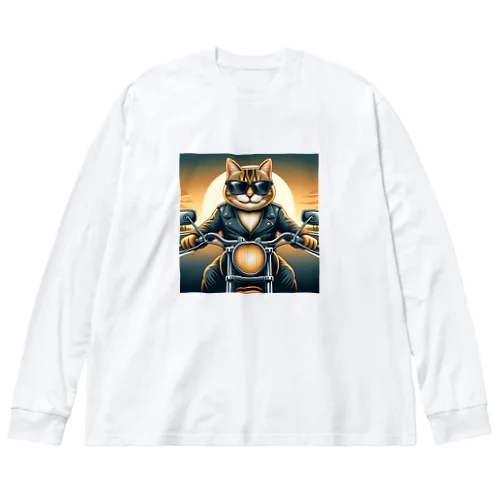 バイクに乗る猫 Big Long Sleeve T-Shirt