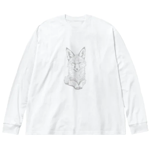 忍ぶフォックス君 ビッグシルエットロングスリーブTシャツ