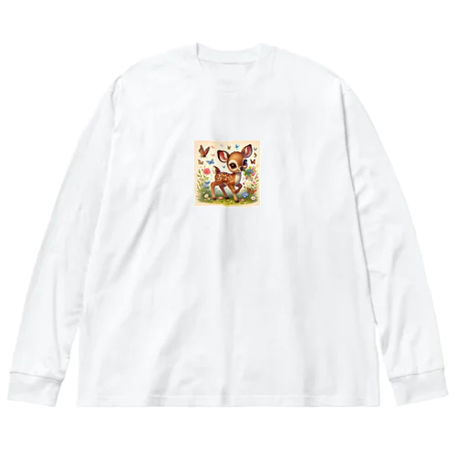 子鹿のさんぽ 루즈핏 롱 슬리브 티셔츠