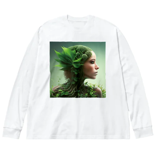 植物系女子 ビッグシルエットロングスリーブTシャツ