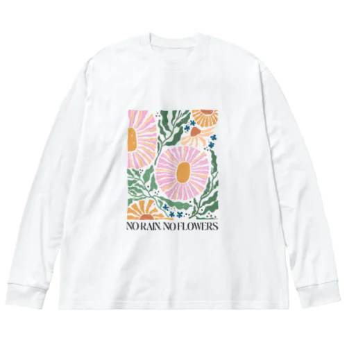 NO RAIN,NO FLOWER ビッグシルエットロングスリーブTシャツ