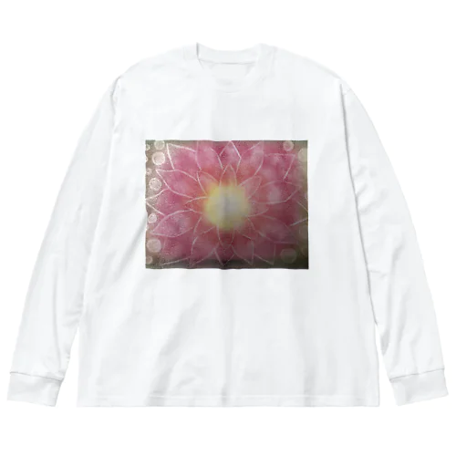 光のパステルアート　ひかりの花 ビッグシルエットロングスリーブTシャツ