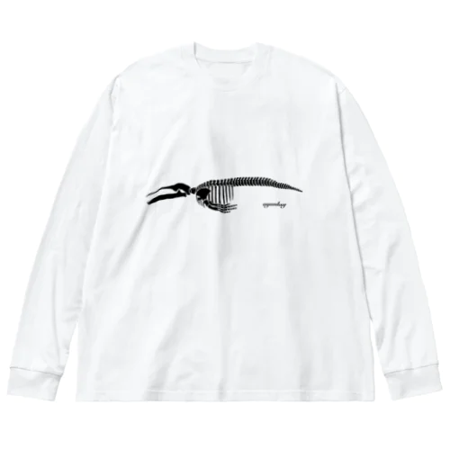 シロナガスクジラ標本 Big Long Sleeve T-Shirt