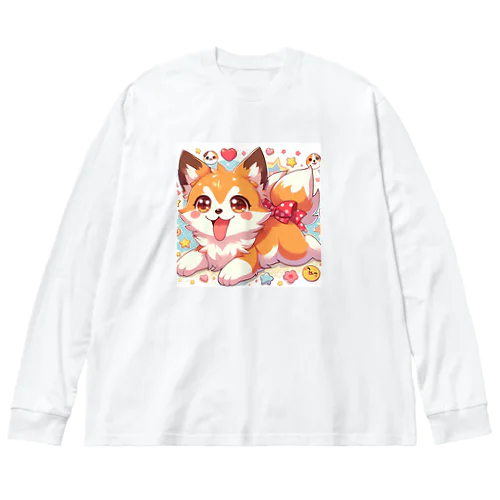 可愛いワンチャン🐕 ビッグシルエットロングスリーブTシャツ