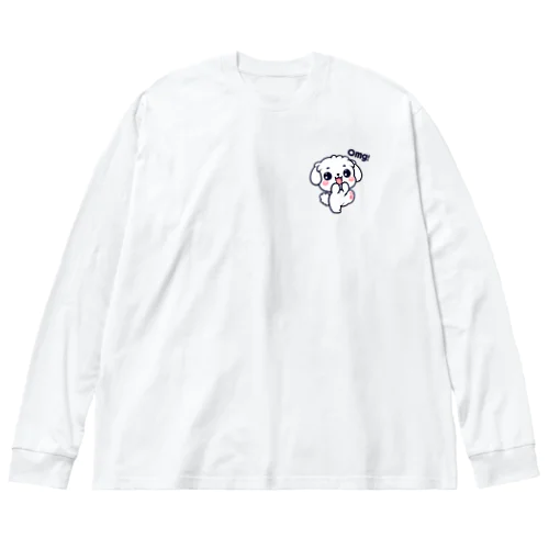 OMG-DOG マルチーズのまるる ビッグシルエットロングスリーブTシャツ