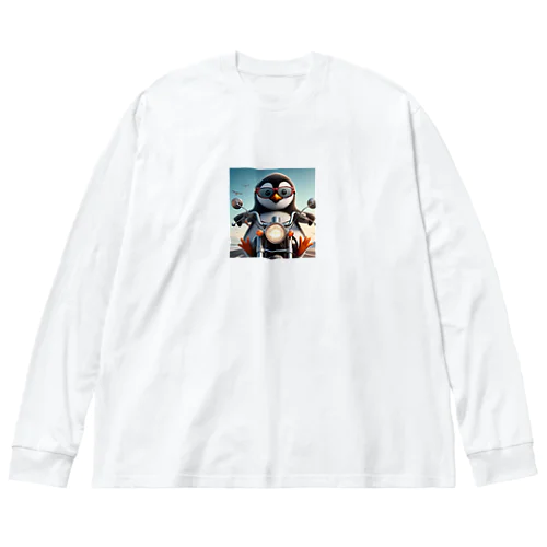 サングラスをかけたワイルドなペンギン① Big Long Sleeve T-Shirt