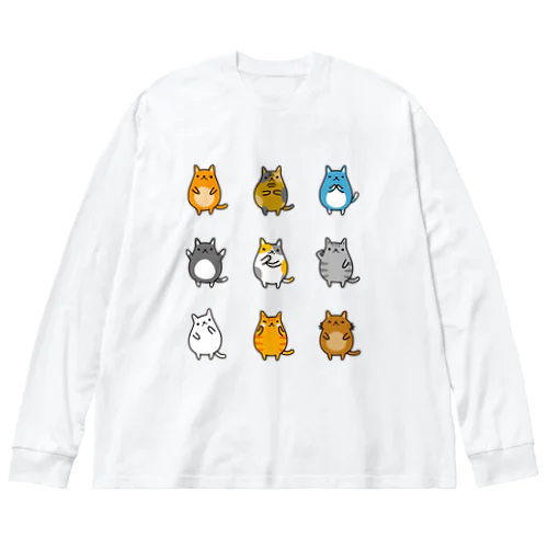 ねこズ ビッグシルエットロングスリーブTシャツ