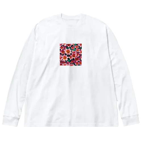 赤い花 Big Long Sleeve T-Shirt