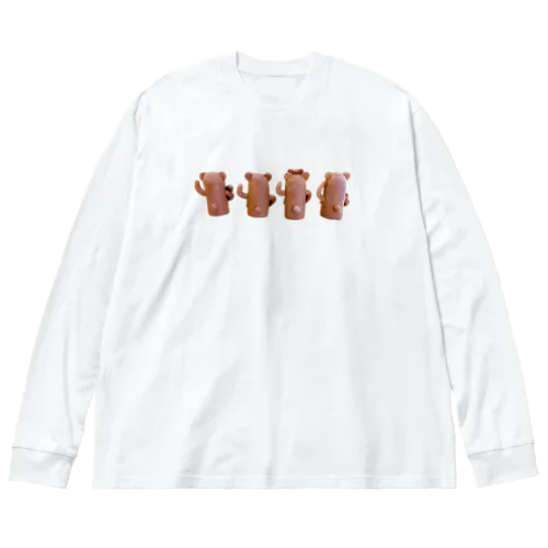 くまはにわ4（うしろ） Big Long Sleeve T-Shirt