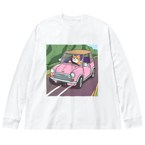 ピンクおみにとねこさん Big Long Sleeve T-Shirt