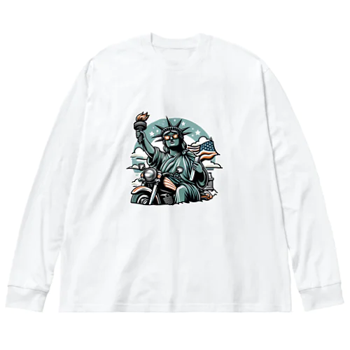 トーチを持ったおばちゃんライダー Big Long Sleeve T-Shirt