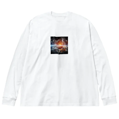 幾何学 Big Long Sleeve T-Shirt