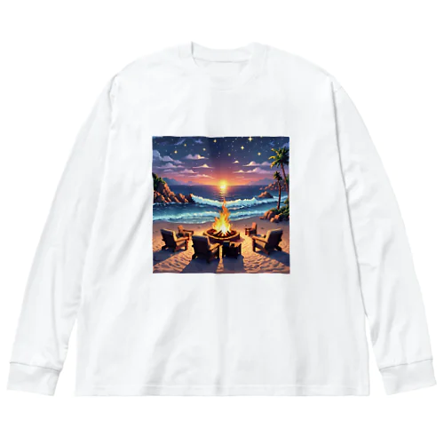 Shoreline Fire Relaxation ビッグシルエットロングスリーブTシャツ