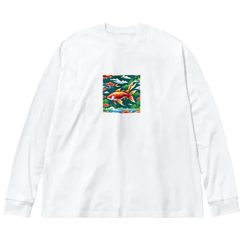 ピクセルアートの5月 ビッグシルエットロングスリーブTシャツ