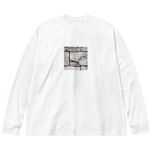 白いブロック Big Long Sleeve T-Shirt