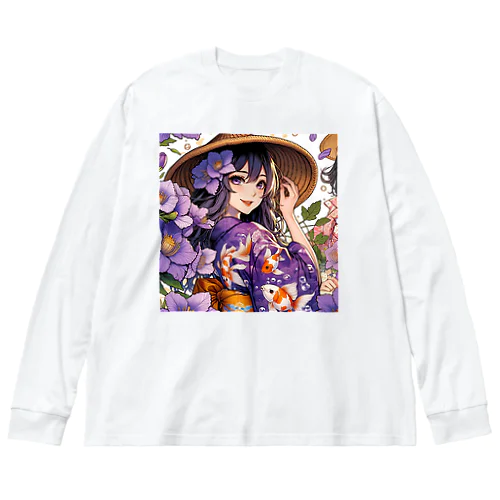 夏と浴衣と麦わらと Big Long Sleeve T-Shirt