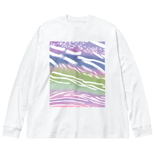 爽やか　水彩画　アート Big Long Sleeve T-Shirt