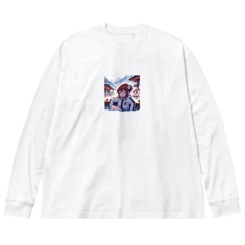 温泉楽しむ女子 Big Long Sleeve T-Shirt