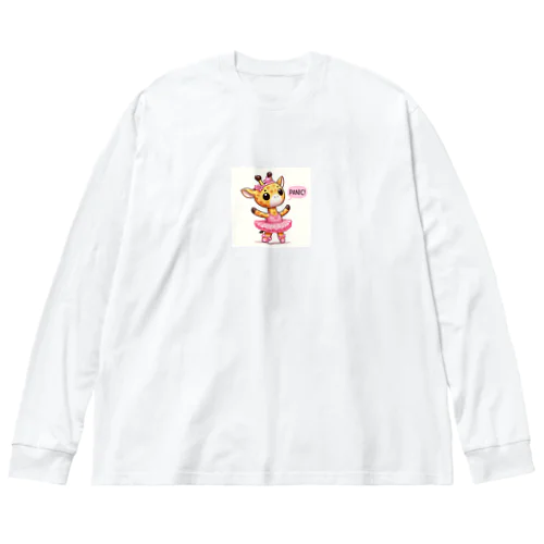 この可愛らしいイメージは、まるでバレリーナのようなしなやかな動きをするキリンを描いています。 Big Long Sleeve T-Shirt