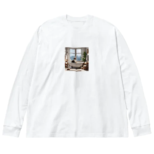 裕福な猫 Big Long Sleeve T-Shirt