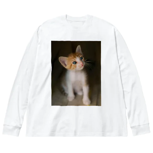 考える　猫ちゃんー Big Long Sleeve T-Shirt