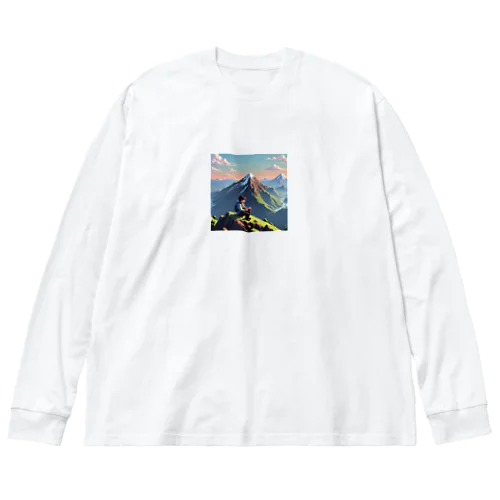 ドット絵シリーズ４山とおべんとう ビッグシルエットロングスリーブTシャツ