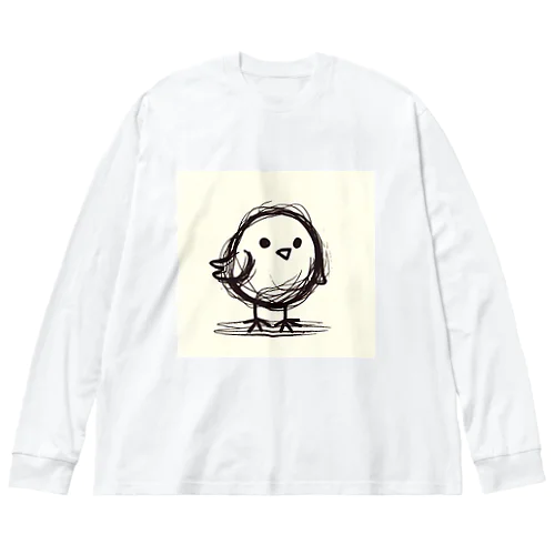 てがきひよこのピピ ビッグシルエットロングスリーブTシャツ