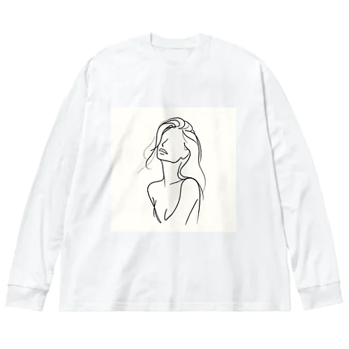 一筆書き風アート4 Big Long Sleeve T-Shirt