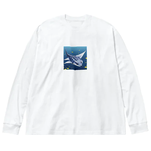 ドット絵ノコギリザメ Big Long Sleeve T-Shirt