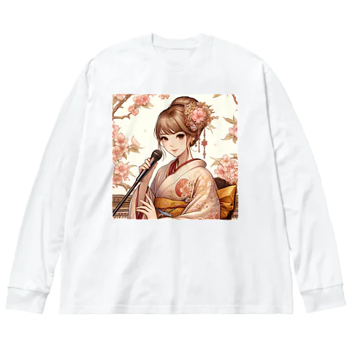 桜と新人歌手と　 Big Long Sleeve T-Shirt