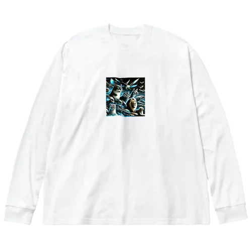 未来を切り開くアニマルたち Big Long Sleeve T-Shirt