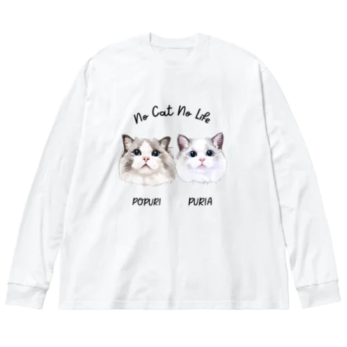 popuri puria ビッグシルエットロングスリーブTシャツ