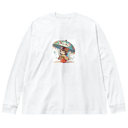 開運招き猫　みこ Big Long Sleeve T-Shirt