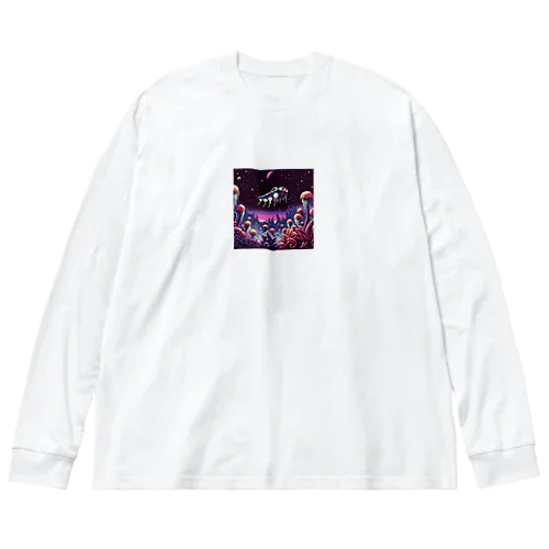 ピクセルアート　未確認飛行物体 Big Long Sleeve T-Shirt