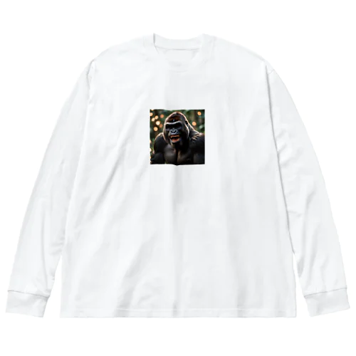 喜んでいるゴリラ Big Long Sleeve T-Shirt