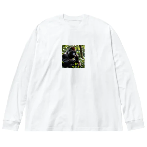 悪戯っぽいゴリラ Big Long Sleeve T-Shirt