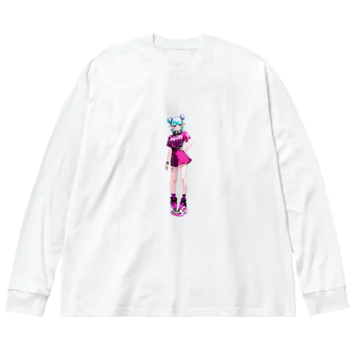 応援するエルフちゃん ビッグシルエットロングスリーブTシャツ