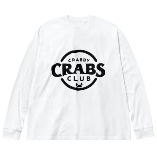 CRABBY CRABS CLUB シンプルロゴ ビッグシルエットロングスリーブTシャツ