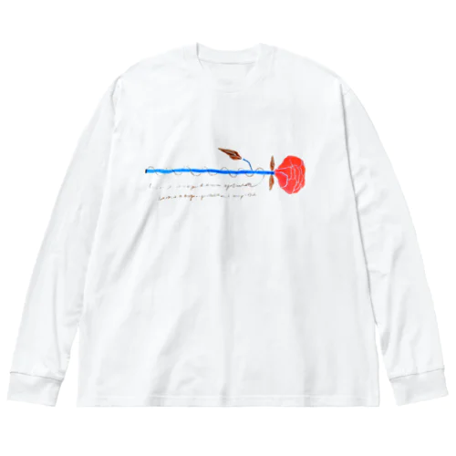 レッドローズ Big Long Sleeve T-Shirt