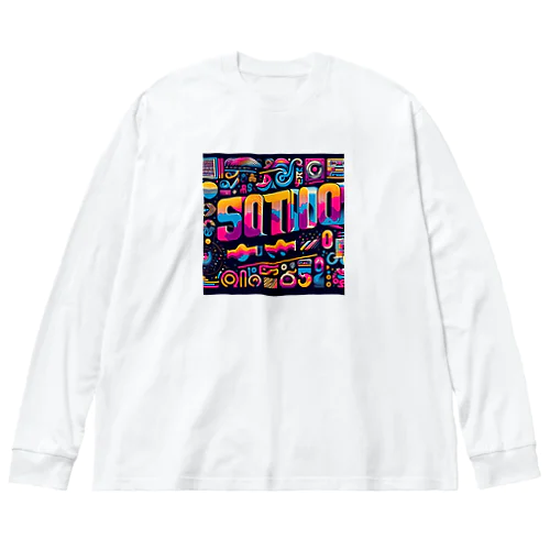 1980年代のレトロフォント Big Long Sleeve T-Shirt