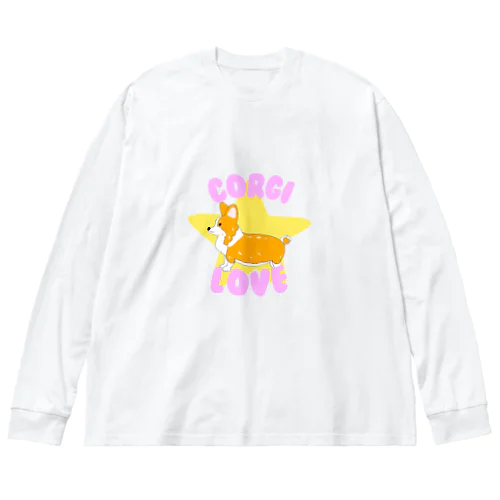 コーギーLOVE ビッグシルエットロングスリーブTシャツ