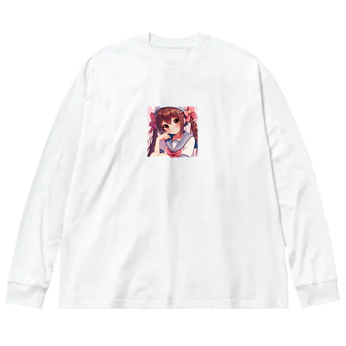 ツインテール　おさげ　セーラー服　おんなのこ Big Long Sleeve T-Shirt