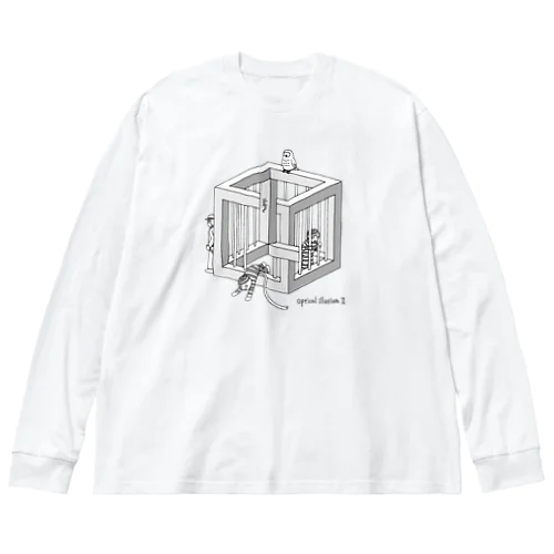 立方体錯視T Big Long Sleeve T-Shirt