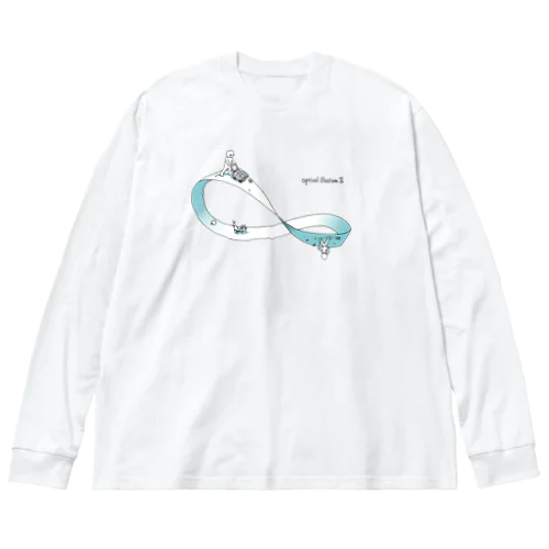 メビウスの輪T（ブルー） Big Long Sleeve T-Shirt