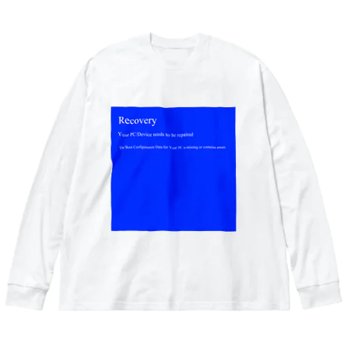 ブルーバックエラー ビッグシルエットロングスリーブTシャツ