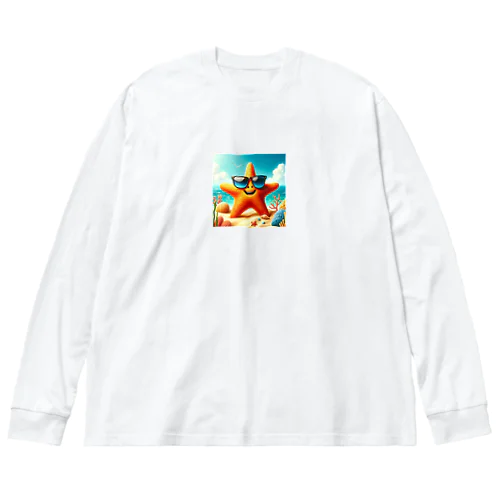 サングラスをかけた笑顔のヒトデ - 海の陽気な仲間！ Big Long Sleeve T-Shirt