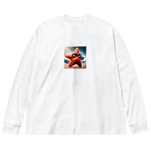 サングラスをかけた少し怒ったヒトデ - 海のユニークな仲間！ Big Long Sleeve T-Shirt