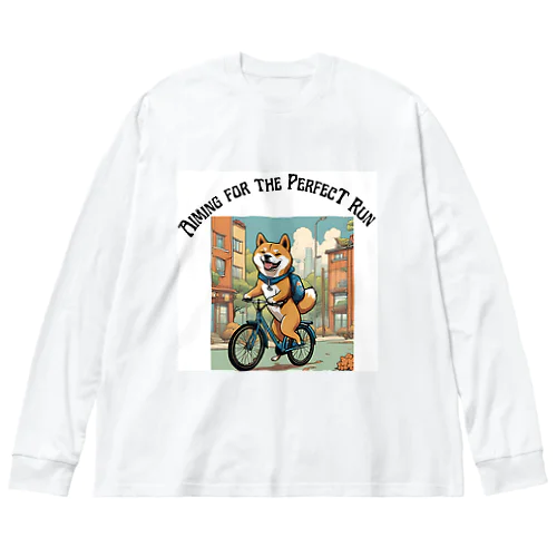 柴と自転車 ビッグシルエットロングスリーブTシャツ