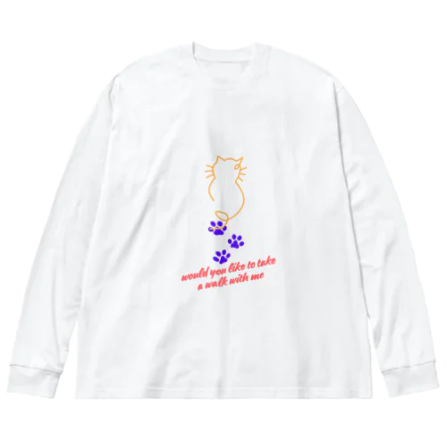 お散歩してる猫🐈 Big Long Sleeve T-Shirt